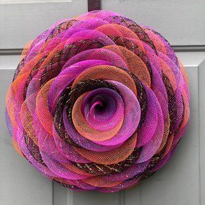 Burlesque pink red rose wall art